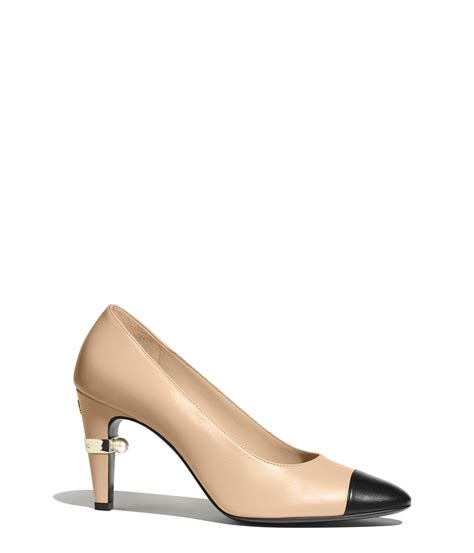 chanel platform pumps|chanel pumps beige and black.